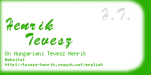 henrik tevesz business card